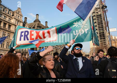 Lasciare significa lasciare Rally nel giorno in cui il Regno Unito avrebbe dovuto lasciare la UE - 29 Marzo 2019 Foto Stock