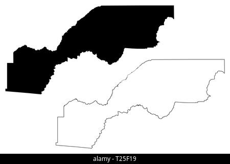 Placer County, California (contee della California, Stati Uniti d'America,USA, Stati Uniti, US) mappa illustrazione vettoriale, scribble schizzo Placer mappa Illustrazione Vettoriale