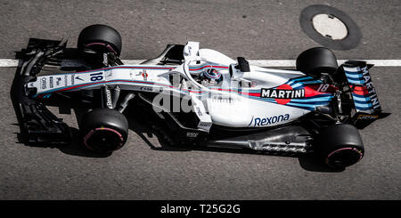 Monte Carlo/Monaco - 05/24/2018 - #18 lancia passeggiata (CAN) nella sua Williams FW41 durante il giorno di apertura della corsa in avanti del 2018 Grand Prix di Monaco Foto Stock