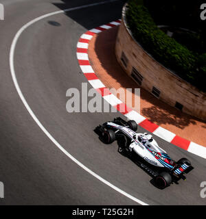 Monte Carlo/Monaco - 05/24/2018 - #18 lancia passeggiata (CAN) nella sua Williams FW41 durante il giorno di apertura della corsa in avanti del 2018 Grand Prix di Monaco Foto Stock