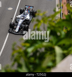 Monte Carlo/Monaco - 05/24/2018 - #18 lancia passeggiata (CAN) nella sua Williams FW41 durante il giorno di apertura della corsa in avanti del 2018 Grand Prix di Monaco Foto Stock