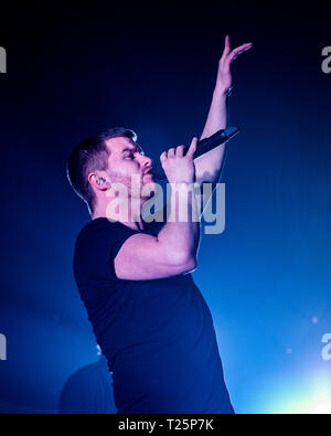 Irish pop rock band Wild Gioventù supporto lo script a Portsmouth Guildhall - 28/03/2019 Foto Stock