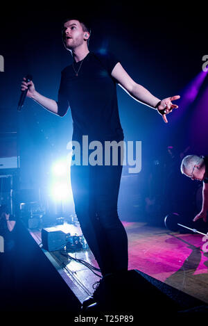 Irish pop rock band Wild Gioventù supporto lo script a Portsmouth Guildhall - 28/03/2019 Foto Stock