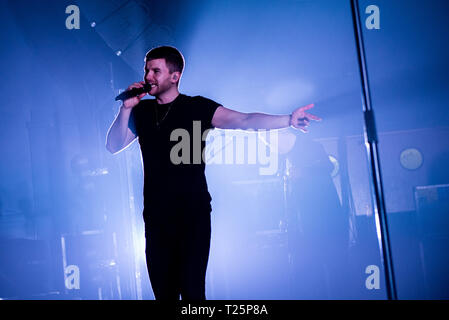 Irish pop rock band Wild Gioventù supporto lo script a Portsmouth Guildhall - 28/03/2019 Foto Stock