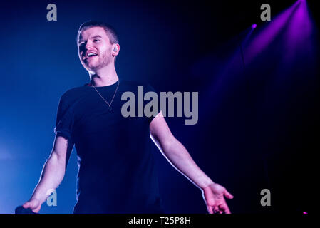 Irish pop rock band Wild Gioventù supporto lo script a Portsmouth Guildhall - 28/03/2019 Foto Stock