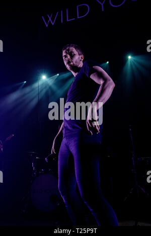 Irish pop rock band Wild Gioventù supporto lo script a Portsmouth Guildhall - 28/03/2019 Foto Stock