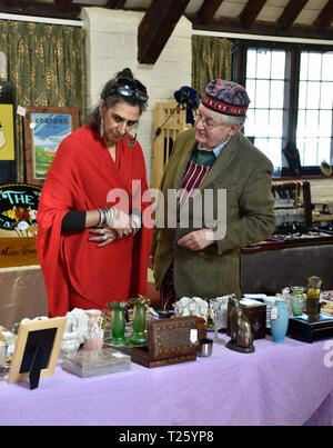 Antiquariato e Vintage e fiera artigianale, Chawton, vicino a Alton, HAMPSHIRE, Regno Unito. Domenica 24 febbraio 2019. Foto Stock