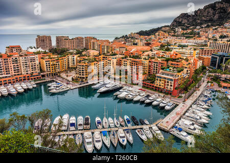 Principato di Monaco, Monaco, Montecarlo, Fontvieille, Port de Fontvieille Foto Stock