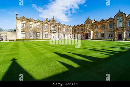St Salvator Quad a St Andrews University, St Andrews Fife, Scozia, Regno Unito Foto Stock