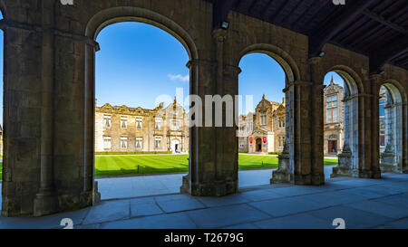 St Salvator Quad a St Andrews University, St Andrews Fife, Scozia, Regno Unito Foto Stock