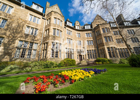 Vista di St Salvator's Hall di residenza , alloggi per studenti, a St Andrews University, Fife, Scozia, Regno Unito Foto Stock