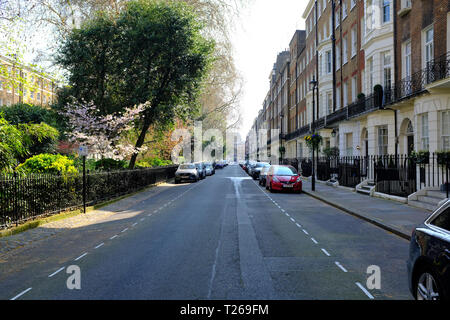 Ex casa di John Lennon a 34 Montagu Square, London, Regno Unito Foto Stock