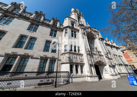 La Corte suprema del Regno Unito è la corte suprema per tutte le questioni in inglese e gallese diritto, Irlanda del Nord e la legge scozzese di diritto civile Foto Stock