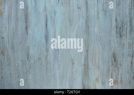 Luce grigio-bluastro texture di legno con vernice crackled. Di età compresa tra superficie di grunge, immagine ad alta risoluzione con copy-spazio. Foto Stock