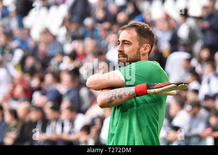 Torino, Italia. Il 30 marzo 2019. Carlo Pinsoglio (Juventus FC) durante la serie di una partita di calcio tra Juventus e Empoli FC presso lo stadio Allianz il 30 mars, 2019 a Torino, Italia. Credito: FABIO PETROSINO/Alamy Live News Foto Stock