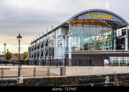 Techniquest Science Center, la Baia di Cardiff, Galles. Foto Stock