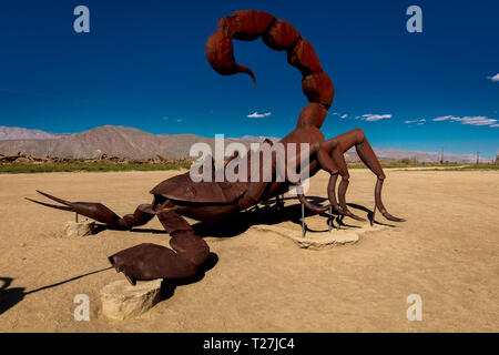 Marzo 13, 2019, ANZA BOREGO NATIONAL PARK - ANZA BORREGO-PRATI GALLETA sculture Foto Stock