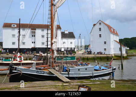 Il mulino di marea museo vivente, Tidemill Yacht Harbour, Woodbridge, Suffolk, East Anglia, England, Regno Unito Foto Stock