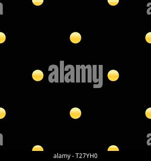 Golden punti seamless pattern. Abstract texture geometrica. Cerchi in oro. Retro Vintage decorazione. Design illustrazione vettoriale Illustrazione Vettoriale