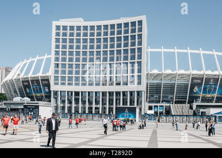 Finale di UEFA Champions League, Olimpiyskiy National Sports Complex Stadium, Kiev, 26 maggio 2018 Foto Stock