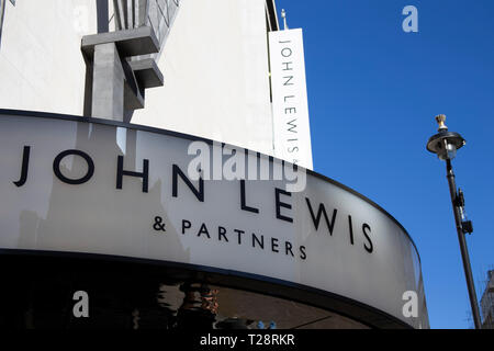 John Lewis flagship store. Oxford Street, Londra. Foto Stock