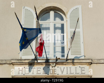 Consiglio di città in Saint-Benoît-sur-Loire, Loiret, Center-Val de Loire, Francia Foto Stock