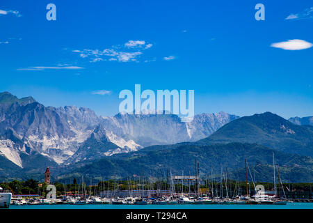 Porto di Carrara, Italia. Foto Stock