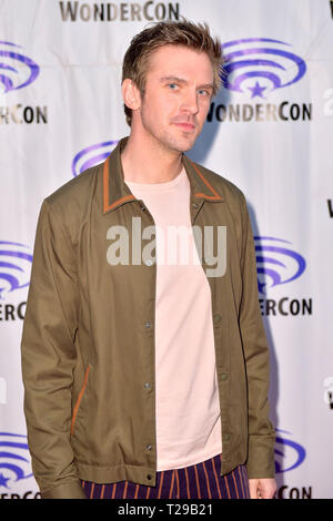 Dan Stevens al Photocall per FX serie TV 'Legion' a WonderCon 2019 presso il Centro Congressi di Anaheim. Anaheim, 29.03.2019 | Utilizzo di tutto il mondo Foto Stock