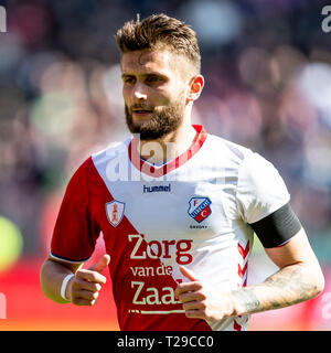 UTRECHT - Utrecht - Feyenoord , Calcetto , Stagione 2018/2019 , Eredivisie , Galgenwaard Stadium , 31-03-2019 , Utrecht player Nicolas Gavory Foto Stock