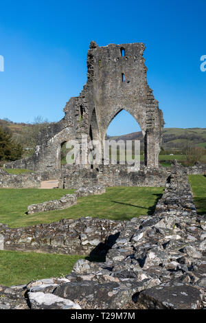 Talley Abbey rovine nel Cothi River Valley, Carmarthenshire Foto Stock