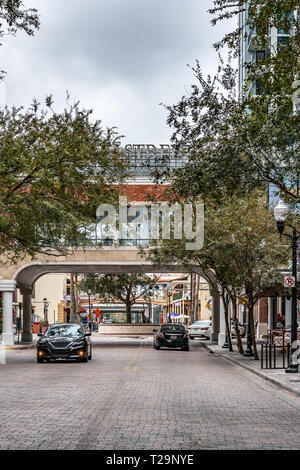 ORLANDO, FLORIDA, Stati Uniti d'America - Dicembre 2018: Church Street Market. Church Street si trova in uno storico quartiere dei divertimenti situato nel centro cittadino di Orlando. Foto Stock