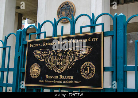 La Federal Reserve Bank di Kansas City, filiale di Denver Foto Stock