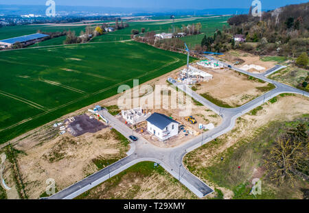 Vista aerea di strada strade - Nuova area di sviluppo per immobili hme costruzione Germania Foto Stock