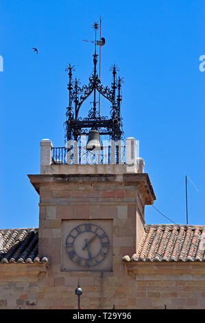 Almagro, Spagna - 1 Giu 2018: Municipio di Almagro nella piazza principale (Plaza Mayor), provincia di Ciudad Real, Castilla la Mancha, in Spagna Foto Stock