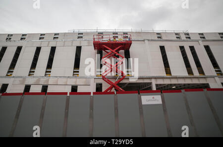 Il nuovo edificio in costruzione a Leeds Beckett University di Headingley Foto Stock