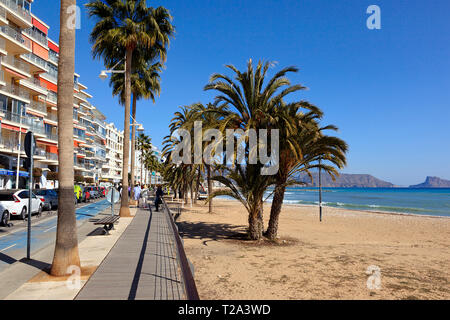 La passeggiata sul lungomare a Altea, Costa Blanca, Spagna Foto Stock