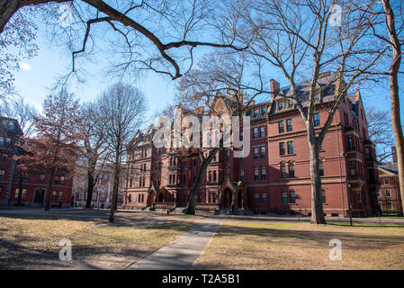 Boston, MS, USA, 9 dicembre 2018-l'Università di Harvard è stato finanziato nel 1636 e chiamato dopo il suo primo benefattore John Harvard Foto Stock