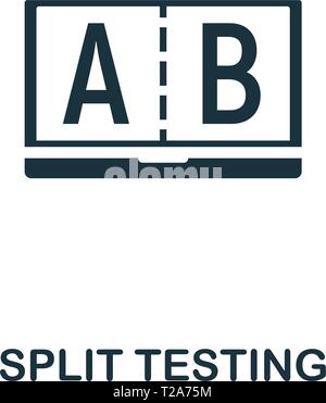 Test di Split icona. Elemento creativo design contenuto dalla raccolta di icone. Pixel Split perfetta icona di test per il web design, applicazioni software, stampare usag Illustrazione Vettoriale