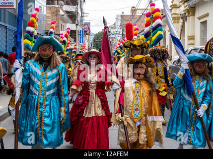 Di Negritos Huanuco,peruviano tradizionale danza andina, Huanuco regione,Perù.America del Sud. Foto Stock