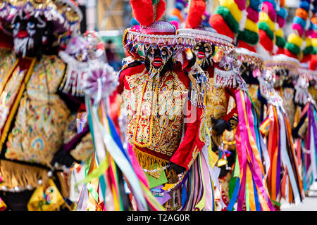 Di Negritos Huanuco,peruviano tradizionale danza andina, Huanuco regione,Perù.America del Sud. Foto Stock