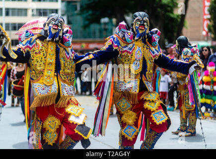 Di Negritos Huanuco,peruviano tradizionale danza andina, Huanuco regione,Perù.America del Sud. Foto Stock