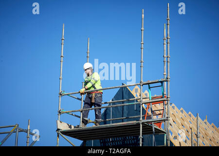 Barratt Manchester lanciare il loro re trimestre e Salvatori luogo sviluppi Stretton, Warrigton. Foto Stock