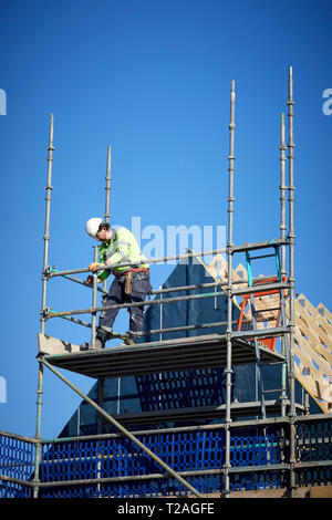 Barratt Manchester lanciare il loro re trimestre e Salvatori luogo sviluppi Stretton, Warrigton. Nella foto il sito prendendo forma Foto Stock