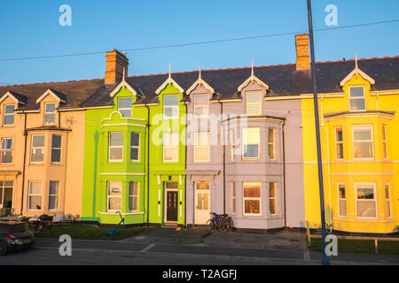 Borth,rural,mare,beach,holiday,costa,coastal,village,resort,Nord,d,Aberystwyth,Ceredigion,West,metà,Galles,West Wales,il Galles Centrale,gallese, Foto Stock