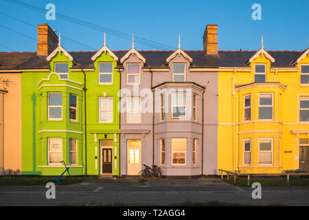 Borth,rural,mare,beach,holiday,costa,coastal,village,resort,Nord,d,Aberystwyth,Ceredigion,West,metà,Galles,West Wales,il Galles Centrale,gallese, Foto Stock