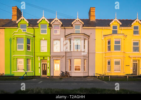 Borth,rural,mare,beach,holiday,costa,coastal,village,resort,Nord,d,Aberystwyth,Ceredigion,West,metà,Galles,West Wales,il Galles Centrale,gallese, Foto Stock