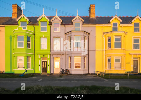 Borth,rural,mare,beach,holiday,costa,coastal,village,resort,Nord,d,Aberystwyth,Ceredigion,West,metà,Galles,West Wales,il Galles Centrale,gallese, Foto Stock