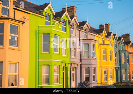 Borth,rural,mare,beach,holiday,costa,coastal,village,resort,Nord,d,Aberystwyth,Ceredigion,West,metà,Galles,West Wales,il Galles Centrale,gallese, Foto Stock