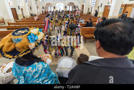 Di Negritos Huanuco,peruviano tradizionale danza andina, Huanuco regione,Perù.America del Sud. Foto Stock