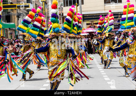 Di Negritos Huanuco,peruviano tradizionale danza andina, Huanuco regione,Perù.America del Sud. Foto Stock